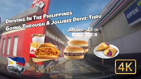 Going through a Jollibee Drive Thru in Taytay Rizal The Philippines 4K
