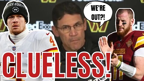 Ron Rivera CLUELESS Commanders Could Be ELIMINATED from Playoffs! Carson Wentz Start DISASTEROUS!