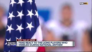 Fans react to Lions players who kneeled during National Anthem