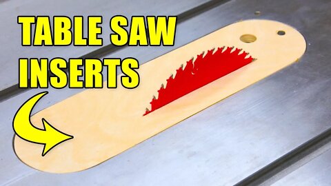 Making Table Saw Inserts / Throat Plates (Dado & Zero Clearance Inserts)