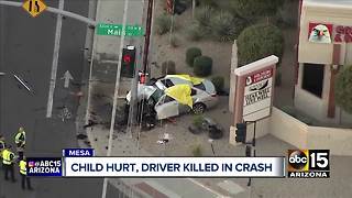 Driver killed, child hospitalized after car crashes into pole in Mesa