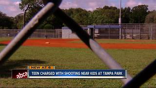 Teen charged with shooting near kids at Tampa park