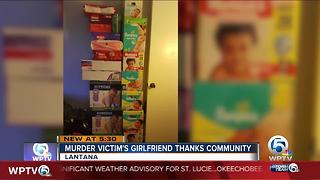 Murder victim's girlfriend thanks community