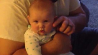 Adorable Baby Girl Falls Asleep When Her Dad Pets Her Cheek