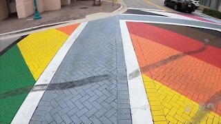 Man vandalized LGBTQ crosswalk during Trump rally, Delray Beach police say