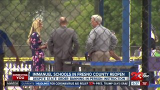 Immanuel Schools in Fresno County reopen despite state order banning in-person instruction