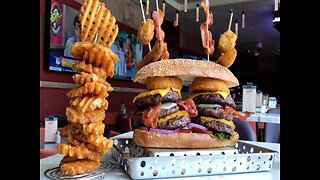 CAN YOU FINISH? Great 48 Burger Challenge at CAZ's Sports Bar - Appetite AZ