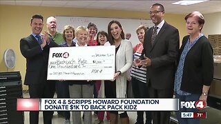 Back Pack Kidz receives donation from Fox 4