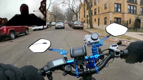 ARIEL RIDER X-CLASS 52V MOD : QUICK EBIKE RIDE IN CHICAGO SNOW STORM : DUAL ACTION CAMS : 4K POV