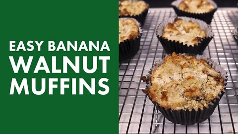 Banana Walnut Muffins with Coconut Flour