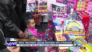 Drug treatment center partners with strangers to provide gifts