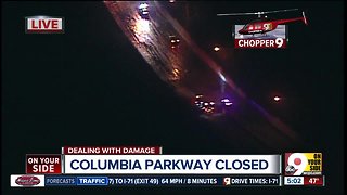 Columbia Parkway closed