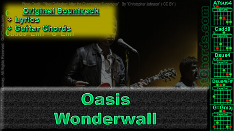 Oasis - Wonderwall - Original Song - Lyrics Only (0004-A010)