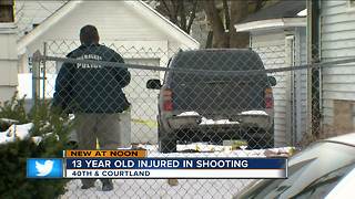 13 year old injured in shooting