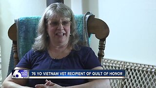Woman makes quilts for Idaho veterans: 'It's a long-distance hug'