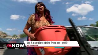 Van and donations stolen from non-profit