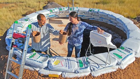 Pushing Through and Building Up On Our Earthbag Dome