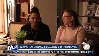 Wrong text strangers celebrate Thanksgiving