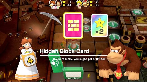 Super Mario Party Gold Rush Mine Partner party - Peach Bowser VS Daisy Donkey Kong - Master