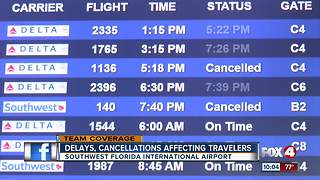 Winter weather causing delays and cancellations at airports