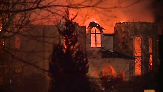 Edgewood home goes up in flames