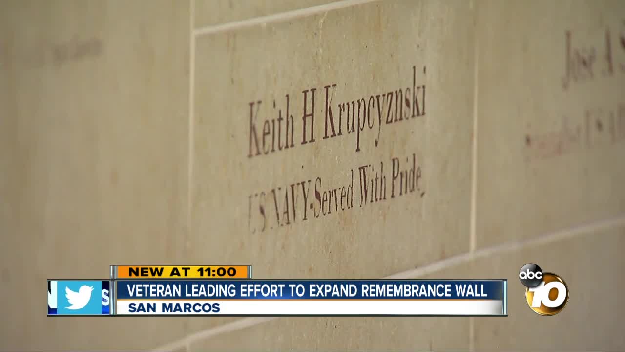 Veteran leading effort to expand remembrance wall