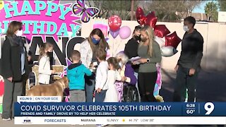 105-year-old COVID survivor celebrates birthday in Tucson