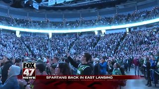 Final Four bound Michigan State team given warm welcome in East Lansing