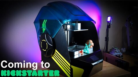 Let's take a look this CyberPunk styled 4k Resin 3D Printer coming to Kickstarter