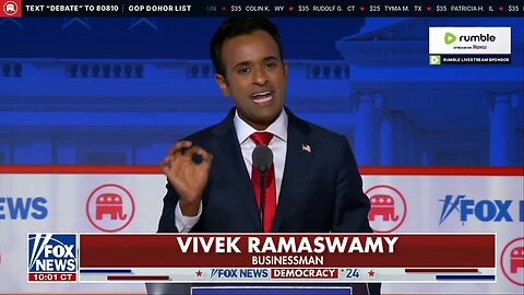 Vivek Ramaswamy's Closing Statement, First Republican Debate