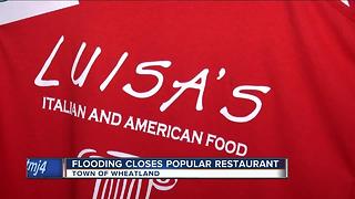 Flooding keeps popular restaurant closed
