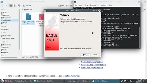 Instalação do Eagle 7.6.0 no Kubuntu 20.04 LTS