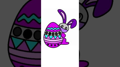 Easter bunny egg | Picture coloring pages | Learn how to color tutorial for beginners | shortsbetter