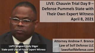 Chauvin Trial Day 8 Wrap-Up: Defense Pummels Prosecution with Their Own Expert Witness