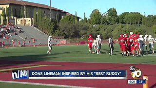 Dons lineman inspired by his 'best buddy'