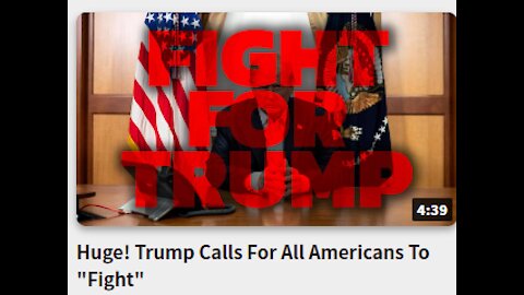 Huge! Trump Calls For All Americans To "Fight"