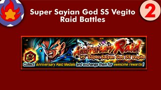Super Sayian God SS Vegito Anniversary Raid Battles (Part 2) | Dragon Ball Legends