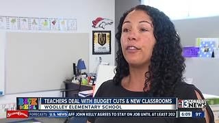 Teachers at Woolley Elementary School dealing with budget cuts while setting up new classrooms