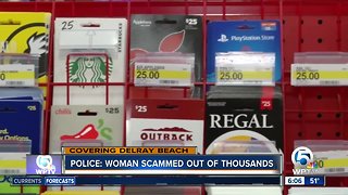 $10,000 stolen from 80-year-old Delray Beach woman in gift card scam