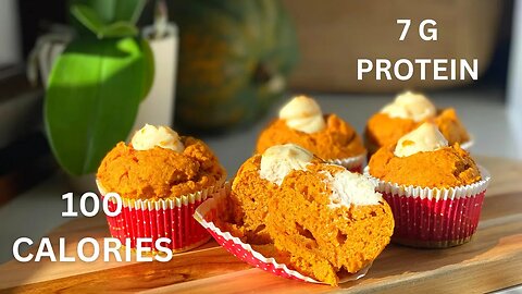 Healthy Starbucks Pumpkin Cheese Muffins - 200 calorie vs 100 calorie muffin