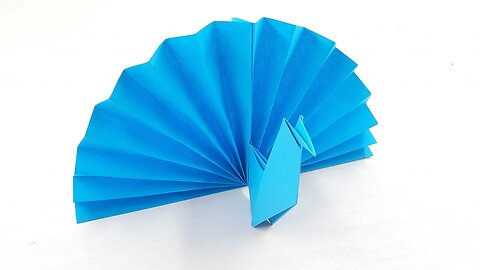 Origami easy paper peacock with Ski
