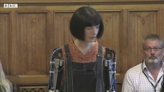 Humanoid Robot Aida Says A.I Is 'Threat And Opportunity' To Artists.