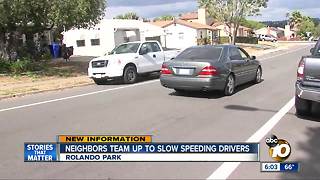 Neighbors team up to slow speeding drivers