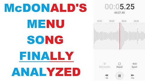 McDonalds Menu Song Analyzed