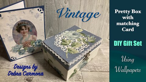 Vintage Card with Matching Gift Box