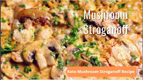 Keto Mushroom Stroganoff Recipe #Keto #Recipes
