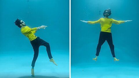 This underwater dance performance by "Hydro-Man" is truly incredible
