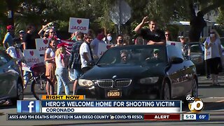 Teen shot in Coronado returns home from hospital stay