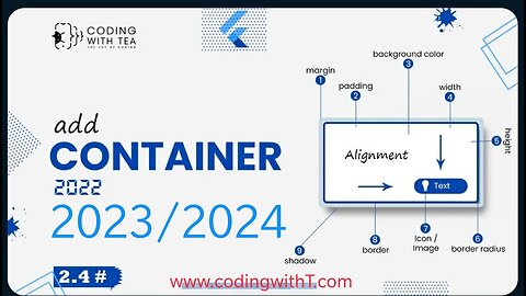 2.4 - Create / Design a container in Flutter - Flutter Crash Course 2024/2025