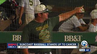 Suncoast Baseball "Stands Up To Cancer" in support of teammate